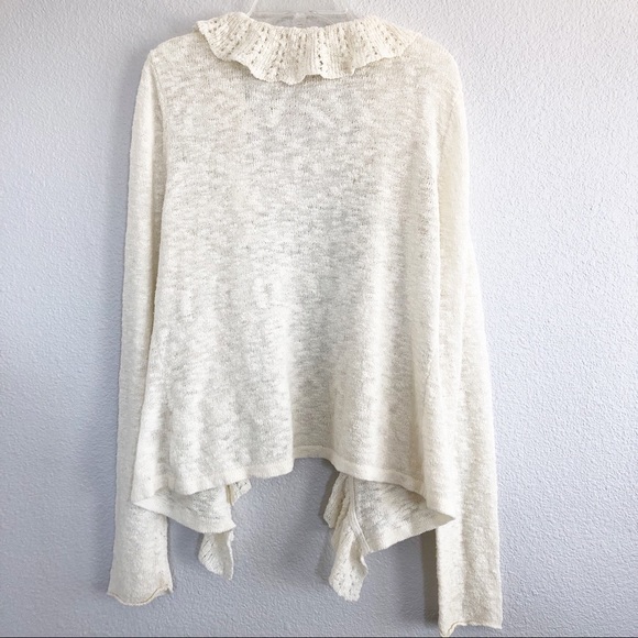 Marisa Christina Cream White Cardigan Sweater Med - Picture 4 of 6